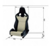 SEDILE RECARO SPORTSTER CS + RISCALDAMENTO PELLE ARTIFICIALE NERO/DINAMICA NERO PILOTA