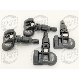 4 sensori valvole TPMS monitoraggio pressione nero